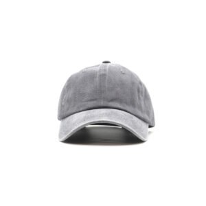 Gray washed cotton cap