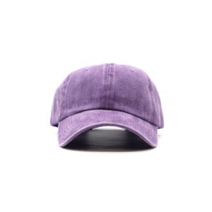 Purple washed cotton cap