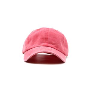 Red washed cotton cap