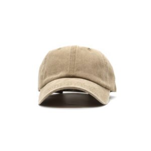 Beige washed cotton cap