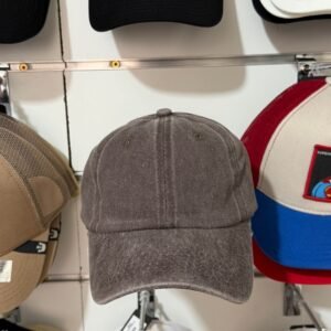 Brown washed cotton cap