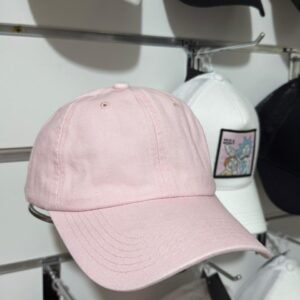 Light pink washed cotton cap